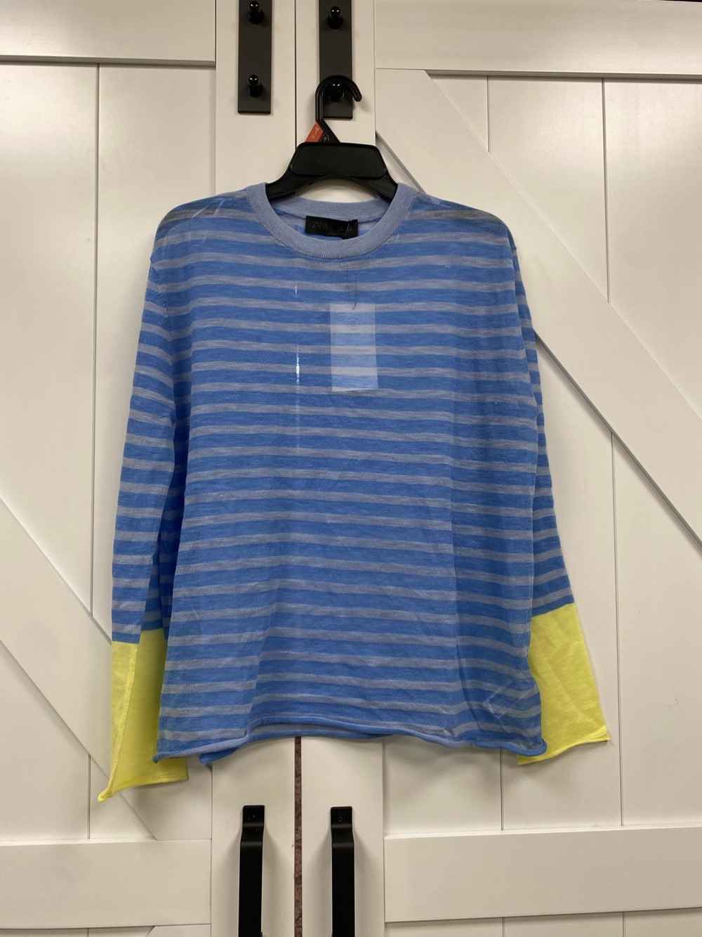 Striped blue Zara top